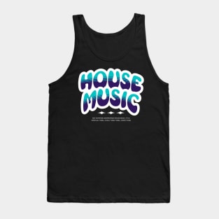 HOUSE MUSIC  - Bubble Outline Two Tone (white/blue/purple) Tank Top